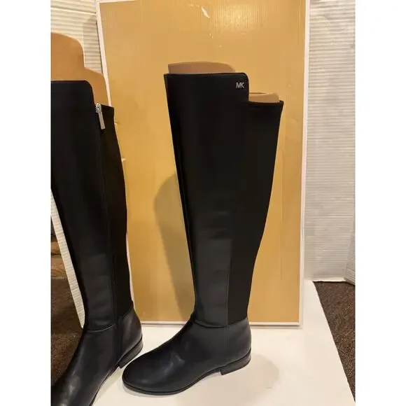 Michael Kors womens Bromley Flat Boot size 6 black knee- high boots - Picture 9 of 11